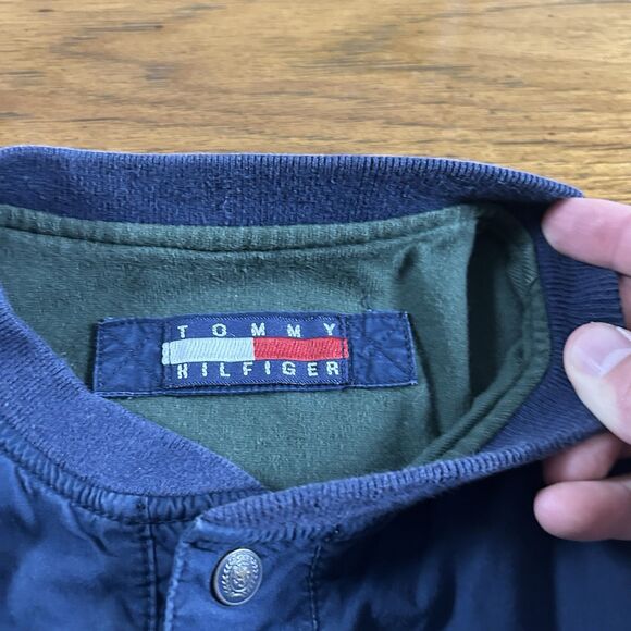 Vintage Tommy Hilfiger Golf Windbreaker Mens XL Reversible Jacket Plaid Sleeves - Picture 11 of 15